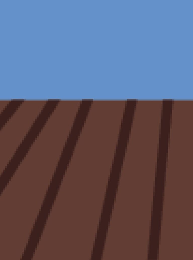 Very plain graphic of dirt and a blue sky